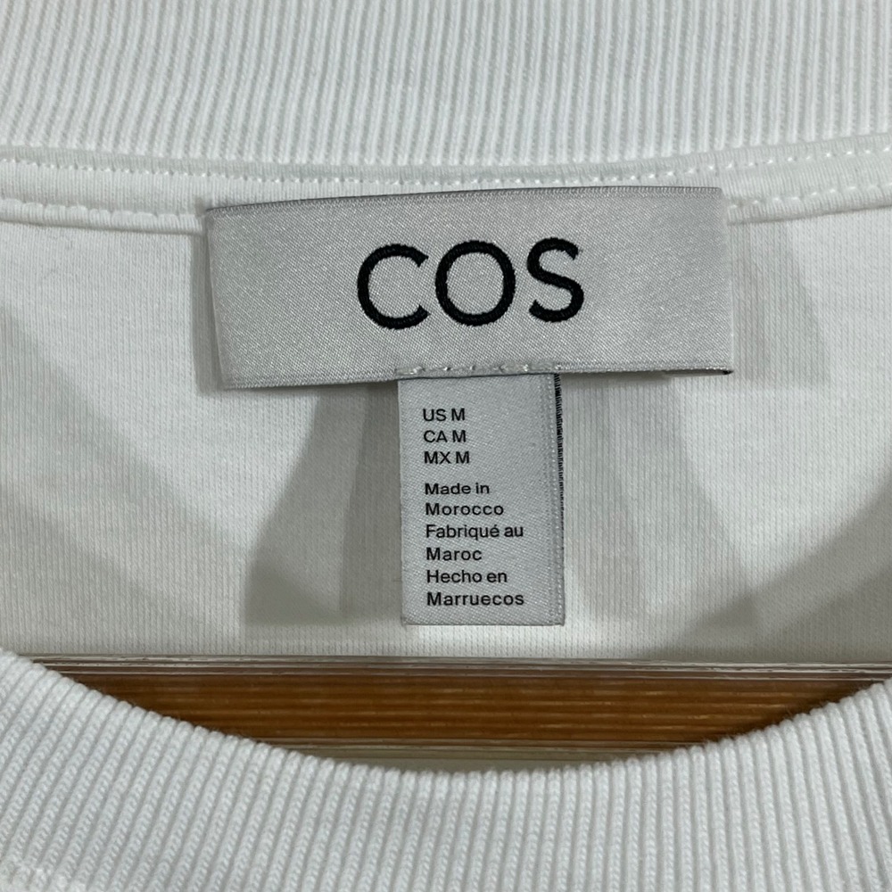 COS Old Money Minimalist Preppy Cotton T-Shirt Crew Neck Casual Mens Medium - Picture 3 of 10
